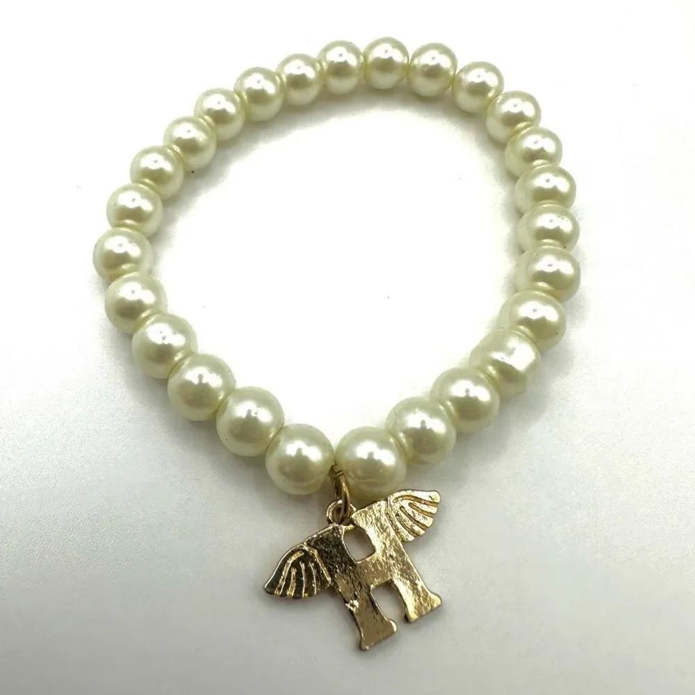 Faux pearl H monogram bracelet